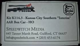 K114.3 Speedwitch Media Ho Resin Kansas City Southern Kcs Inch Interim Aar Boxcar-like Sunshine