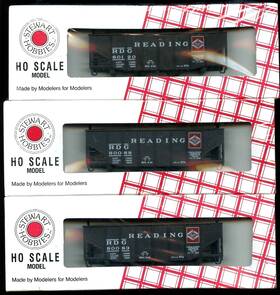 10145 Stewart 6-pack Reading Fishbelly 2 Bay Hoppers #10145 - Ho Scale Rdg