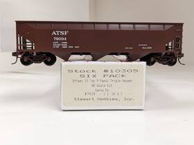 Stewart 10305 Ho Atsf #79034 70 Ton 9 Panel Offset Triple Hopper