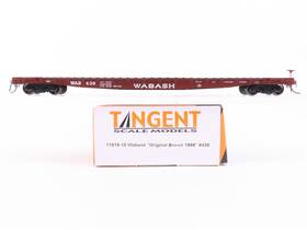 11015-10 Tangent Ho Scale Wab Wabash Inch Original Brown 1956 Flatcar #438