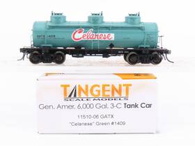 11510-06 Tangent Ho Scale Gatx Celanese Triple Dome Tank Car #1409