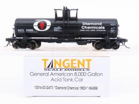 13014-03 Tangent Ho Scale Gatx Diamond Chemicals Single Dome Tank Car #54586