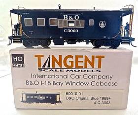 Tangent 60010-01 Ho B&o Bay Window Caboose C3001 1968 Inoriginal Blue Brand New