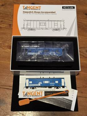 60113-02 Tangent Ho Scale Despatch Shops Nyc Lot 782 / N-7 Class Caboose Cr Blue Repaint