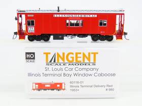 60116-01 Tangent Ho Scale Itc Illinois Terminal Bay Window Caboose #980