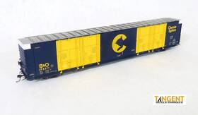25510 Tangent Scale Models Chessie System Greenville 86ft High Cube Box Car B&o Ho