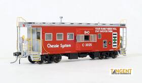 60024-01 Tangent Scale Models Ho Icc I-18 Bay Window Caboose B&o Red Chessie Safety #c-3025
