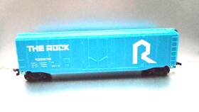 133274 The Rock Ho Scale 1 87 Box Car Blue Freight Train Model