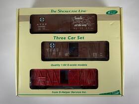 00344 The Showcase Line Liine S Scale #00344 Atsf 3 Car Set Ob