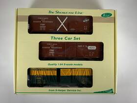 00345 The Showcase Line Liine S Scale #00345 Chicago And Northwestern 3 Car Set Ob