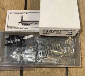 4042d Tichy Train Group Ho Kit #4042d 40 Bulkhead Pulpwood Flat With Acl Decals Nos