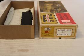 551245 Train Miniatures Ho Scale 40ft Flat Car Southern Pacific Black #551245 Built
