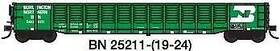25211-24 Trainworx Inc. N Burlington Northern 52ft 6 Inch Corrugated Gondola Rtr #6