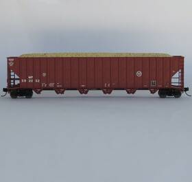 Trainworx Inc. 27003-05 Inc. N Mo-pac Greenville 7000 Cu Ft Wood Chip Hopper #592096