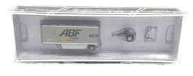 Trx42893-08 Trainworx N Scale 42893-08 Abf Freight 28ft Pup Van Trailer With Converter Dolly