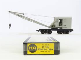 3201 Tru-scale 495 Ho Rolling Stock Brownhoist Gray 25 Ton Wrecking Crane #x-83