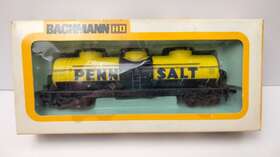 67925 Tyco 0925 Ho Penn Salt Triple Dome Tank Car Gatx Freight Train Tanker