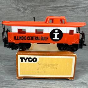 327-14 Tyco Ho Scale Caboose 8 Wheel Cupola Illinois Central Gulf Train