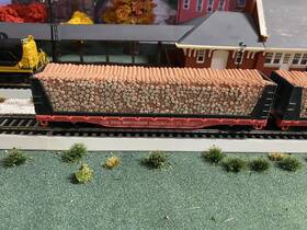 4365 Tyco 334 300 Southern Railroad 50ft Pulpwood Flat Car Ho Scale Lot Of 4