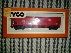 344b Tyco 250 Vintage Burlington Non-operating Hopper Car In Original Box