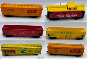 3794 Tyco Vintage Ho Scale Train Lot Of 6 Mantua Box Car Hopper Caboose Reefer