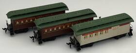 1890 Tyco 523b 400 Vintage Ho Scale Lot Combine Car 2 And Passenger Coach Santa Fe