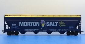 62004 Tyco Ho Scale Inch Morton Salt Acfx 54ft Covered Hopper Freight Train Car #4