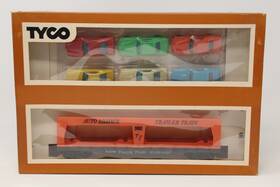 2530 Tyco 949 450 Ho Scale 349 Auto Loader Set With 6 Autos Trailer Train Tt Sl-sf 2530 Tyco 949 450 Ho Scale 349 Auto Loader Set With 6 Autos Trailer Train Tt Sl-sf