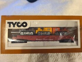 351b Tyco Ho Scale #351b Great Northern Flatcar With Tractors Nos New In Box