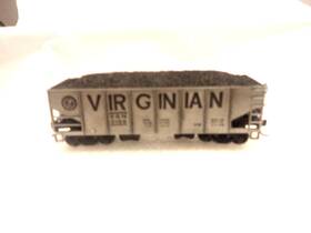 2106 Tyco T330 Ho Vgn Inch Operating 34ft Hopper Silver #2106 2 Bay 50 Ton Weathered Kds