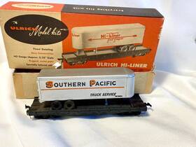 Ulrich Pf-2 450 Ho Southern Pacific Sp Ftatcar With Trailer In Original Box