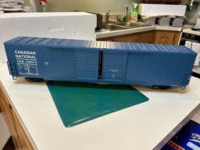 R19416b Usa Trains 60 Canadian National Boxcar G Scale Steel Wheels C7/ex Kadee