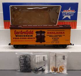 16108 Usa Trains G Scale Garden Gold Refrigerator Car #9205 Ex/box