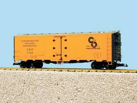 R16516 Usa Trains R16513 G C&o 40ft Reefer Car Yellow/blue/silver