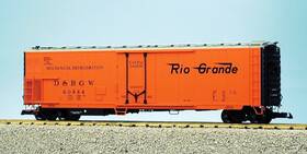 R16721 Usa Trains G Scale D&rgw Rio Grande 50ft Mechanical Reefer Orange / Black