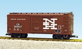 R19090b Usa Trains G Conrail/new Haven Simulated Wood Box Car #350528 Bc Red