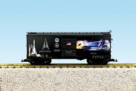 R19156 Usa Trains Us Space Force Steel Boxcar Black