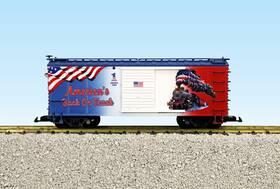 R19159 Usa Trains R19159. Americas Back On Track Patriotic Series Boxcar