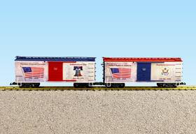 R19164 Usa Trains Fourth Of July 250th Birthday 2 Pack Limited Edition 150 Pcs