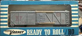 2465k Varney Ho Scale Wood Brace Box Car Gray Plastic Ready To Go Transportation