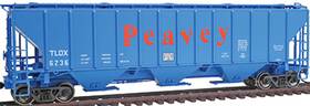 254680 Walthers Peavey Grain Sioux City Iowa Rib Side Covered 4427 Cu 3 Bay Hopper Ho Scale New