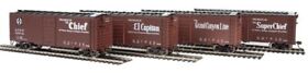 910-51402 Walthers-40foot Pullman-standard Ps-1 Santa Fe Slogan Boxcar 4-pack Ready To Run