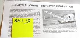 932-550 Walthers 616374019137 #932-550 Industrial 25 Ton Crane Kit Rail18