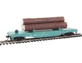 14972 Walthers 616374093120 Trainline Ho Scale Model Log Dump Car With 3 Logs - Union Pacific #14972 Mow