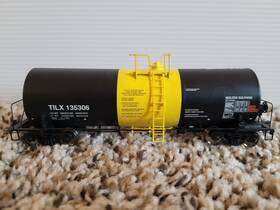920-100023 Walthers 616374104871 Tilx 135306 Yellow Band 40ft Trinity Molten Sulfur Tank Car