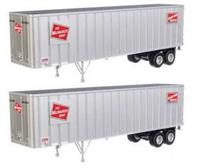 Walthers 616374165247 Flexi-van 40ft Trailer 2-pack - Assembled Milwaukee Road #1 Ho Scale