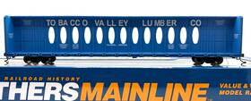 910-4807 Walthers Ho Mainline 72ft Centerbeam Flat Car Tobacco Valley Lumber Aok 910-4807 Walthers Ho Mainline 72ft Centerbeam Flat Car Tobacco Valley Lumber Aok