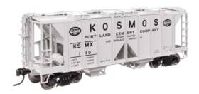 910-49722 Walthers Mainline Ho Acf 1958 Cu Ft Covered Hopper Kosmos Cement Ksmx