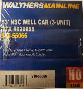 910-55066 Walthers Mainline Ho 53ft Nsc Well Car 3-unit Ttx #620655 Factory Shrink Wrap