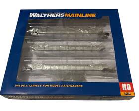 910-55800 Walthers Nsc Articulated 3- Unit 53ft Well Car Set Undecorated
